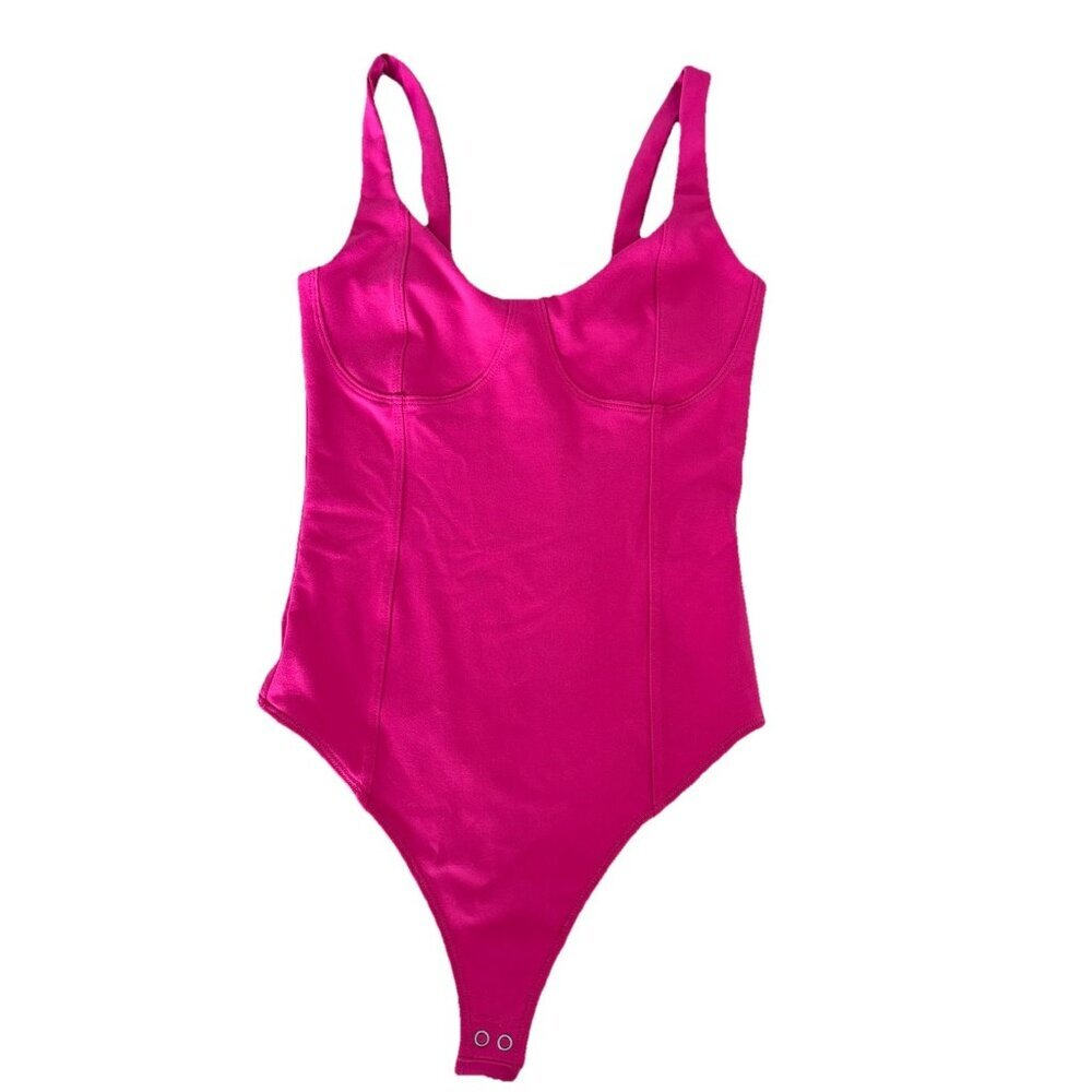 Abercrombie & Fitch‎ Soft A&F Collection Bodysuit Magenta Pink Size XS Preppy